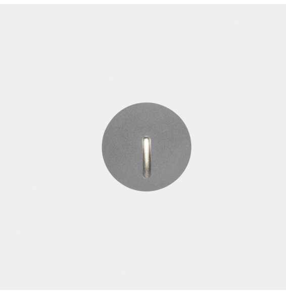 LedsC4 - Empotrable de pared IP66 Bat redonda lineal LED 2.2 blanco cálido 2700K gris 10lm