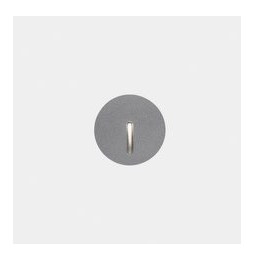 LedsC4 - Empotrable de pared IP66 Bat redonda lineal LED 2.2 blanco cálido 3000K gris 10lm