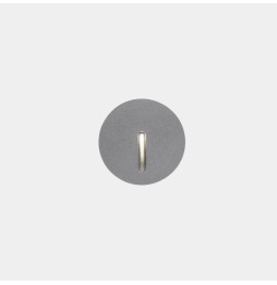LedsC4 - Empotrable de pared IP66 Bat redonda lineal LED 3 2700K ON-OFF gris 10lm