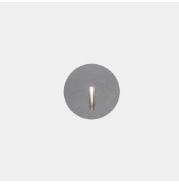 LedsC4 - Empotrable de pared IP66 Bat redonda lineal LED 3 2700K ON-OFF gris 10lm