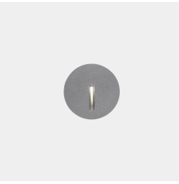 LedsC4 - Empotrable de pared IP66 Bat redonda lineal LED 2.2 blanco neutro 4000K gris 10lm