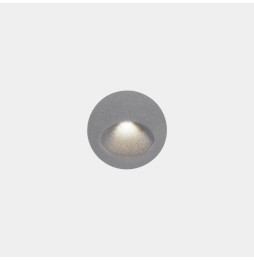 LedsC4 - Empotrable de pared IP66 Bat redonda oval LED 2.2 blanco cálido 2700K gris 77lm