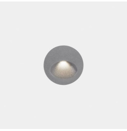 LedsC4 - Empotrable de pared IP66 Bat redonda oval LED 2.2 blanco cálido 2700K gris 77lm