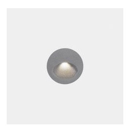 LedsC4 - Empotrable de pared IP66 Bat redonda oval LED 2.2 blanco cálido 2700K gris 77lm