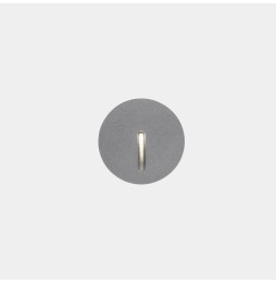 LedsC4 - Empotrable de pared IP66 Bat redonda lineal LED 3 3000K ON-OFF gris 10lm