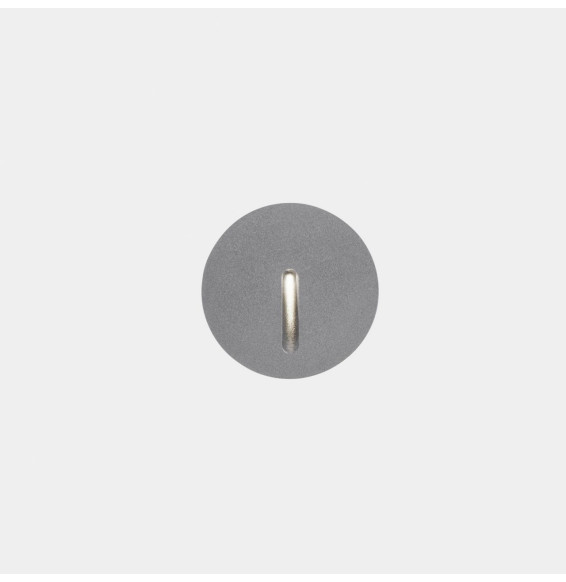 LedsC4 - Empotrable de pared IP66 Bat redonda lineal LED 3 3000K ON-OFF gris 10lm