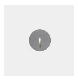 LedsC4 - Empotrable de pared IP66 Bat redonda lineal LED 3 3000K ON-OFF gris 10lm
