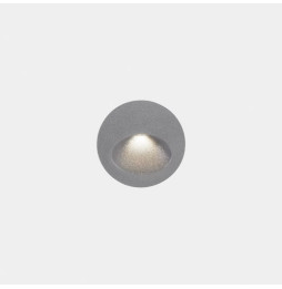 LedsC4 - Empotrable de pared IP66 Bat redonda oval LED 3 2700K ON-OFF gris 77lm
