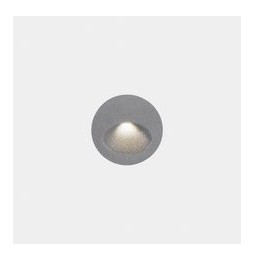 LedsC4 - Empotrable de pared IP66 Bat redonda oval LED 3 2700K ON-OFF gris 77lm
