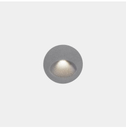 LedsC4 - Empotrable de pared IP66 Bat redonda oval LED 2.2 blanco cálido 3000K gris 77lm