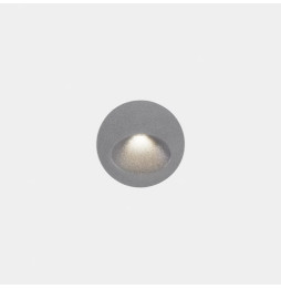 LedsC4 - Empotrable de pared IP66 Bat redonda oval LED 2.2 blanco cálido 3000K gris 77lm