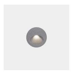 LedsC4 - Empotrable de pared IP66 Bat redonda oval LED 2.2 blanco cálido 3000K gris 77lm