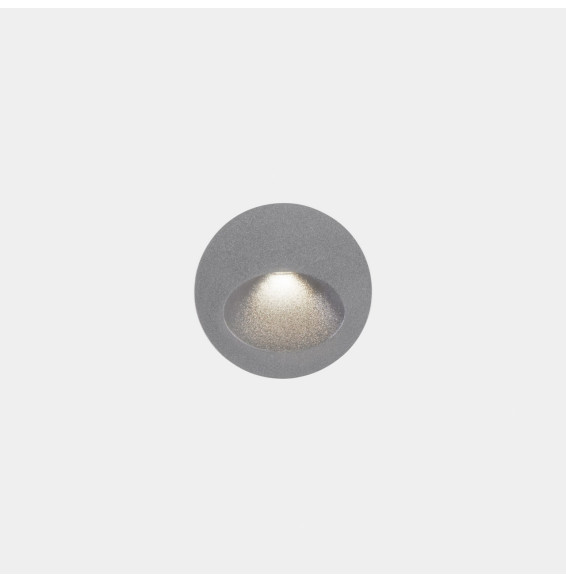 LedsC4 - Empotrable de pared IP66 Bat redonda oval LED 3 4000K ON-OFF gris 77lm