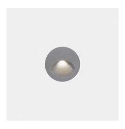 LedsC4 - Empotrable de pared IP66 Bat redonda oval LED 3 4000K ON-OFF gris 77lm