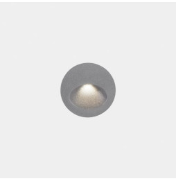 LedsC4 - Empotrable de pared IP66 Bat redonda oval LED 3 3000K ON-OFF gris 77lm