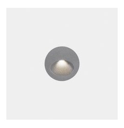 LedsC4 - Empotrable de pared IP66 Bat redonda oval LED 3 3000K ON-OFF gris 77lm