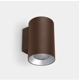 LedsC4 - Aplique IP66 Cosmos doble emisión ø110mm LED 24.5 blanco cálido 2700K ON-OFF marrón 1939lm