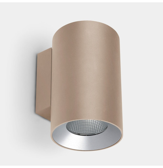 LedsC4 - Aplique IP66 Cosmos doble emisión ø144 LED 35 blanco cálido 2700K DALI-2 oro 3434lm