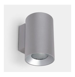 LedsC4 - Aplique IP66 Cosmos doble emisión ø144 LED 35 blanco cálido 3000K ON-OFF gris 3434lm