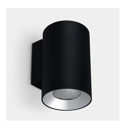 LedsC4 - Aplique IP66 Cosmos doble emisión ø144 LED 35 blanco cálido 3000K ON-OFF negro 3434lm