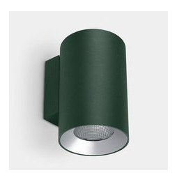 LedsC4 - Aplique IP66 Cosmos doble emisión ø144 LED 35 blanco cálido 3000K ON-OFF verde abeto 3434lm