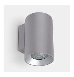 LedsC4 - Aplique IP66 Cosmos doble emisión ø144 LED 35 blanco neutro 4000K ON-OFF gris 3678lm