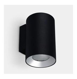 LedsC4 - Aplique IP66 Cosmos doble emisión ø144 LED 35 blanco neutro 4000K ON-OFF negro 3678lm