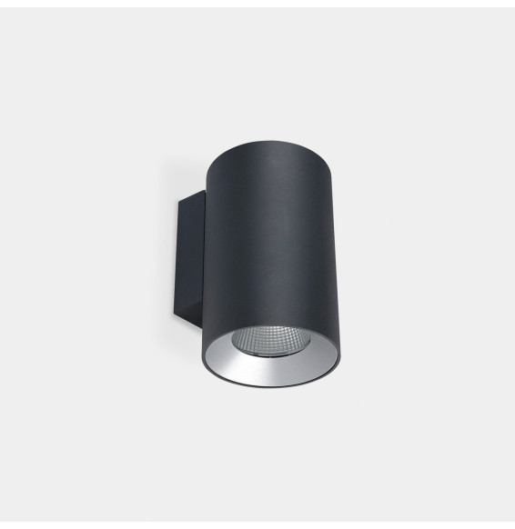 LedsC4 - Aplique IP66 Cosmos doble emisión ø85mm LED 11.8 blanco cálido 2700K ON-OFF gris urbano 1115lm