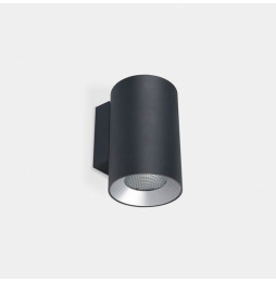 LedsC4 - Aplique IP66 Cosmos doble emisión ø85mm LED 11.8 blanco cálido 2700K ON-OFF gris urbano 1115lm