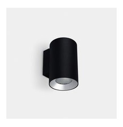 LedsC4 - Aplique IP66 Cosmos doble emisión ø85mm LED 11.8 blanco cálido 3000K ON-OFF negro 1115lm