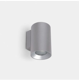 LedsC4 - Aplique IP66 Cosmos doble emisión ø85mm LED 11.8 blanco neutro 4000K ON-OFF gris 1200lm
