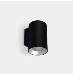 LedsC4 - Aplique IP66 Cosmos doble emisión ø85mm LED 11.8 blanco neutro 4000K ON-OFF negro 1200lm