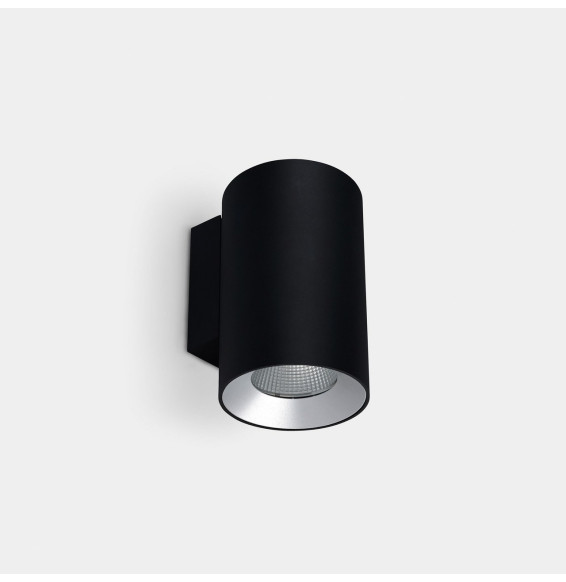 LedsC4 - Aplique IP66 Cosmos doble emisión ø85mm LED 11.8 blanco neutro 4000K ON-OFF negro 1200lm
