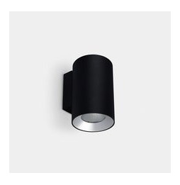 LedsC4 - Aplique IP66 Cosmos doble emisión ø85mm LED 11.8 blanco neutro 4000K ON-OFF negro 1200lm