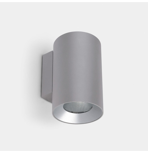 LedsC4 - Aplique IP66 Cosmos simple emisión ø110mm LED 25.4 blanco cálido 2700K ON-OFF gris 1696lm