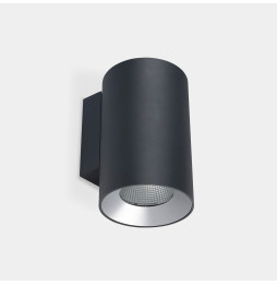LedsC4 - Aplique IP66 Cosmos simple emisión ø110mm LED 25.4 blanco cálido 2700K ON-OFF gris urbano 1696lm