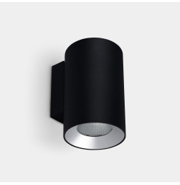 LedsC4 - Aplique IP66 Cosmos simple emisión ø110mm LED 25.4 blanco cálido 2700K ON-OFF negro 1696lm