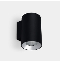 LedsC4 - Aplique IP66 Cosmos simple emisión ø110mm LED 25.4 blanco cálido 2700K ON-OFF negro 1696lm