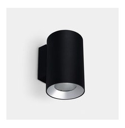 LedsC4 - Aplique IP66 Cosmos simple emisión ø110mm LED 25.4 blanco cálido 2700K ON-OFF negro 1696lm