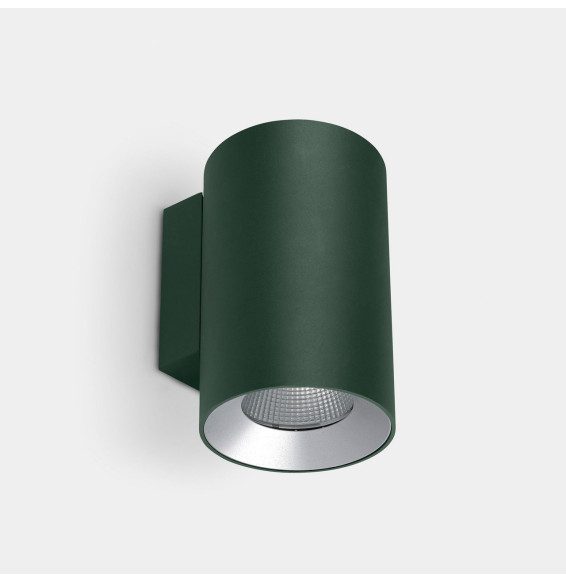 LedsC4 - Aplique IP66 Cosmos simple emisión ø110mm LED 25.4 blanco cálido 2700K ON-OFF verde abeto 1696lm