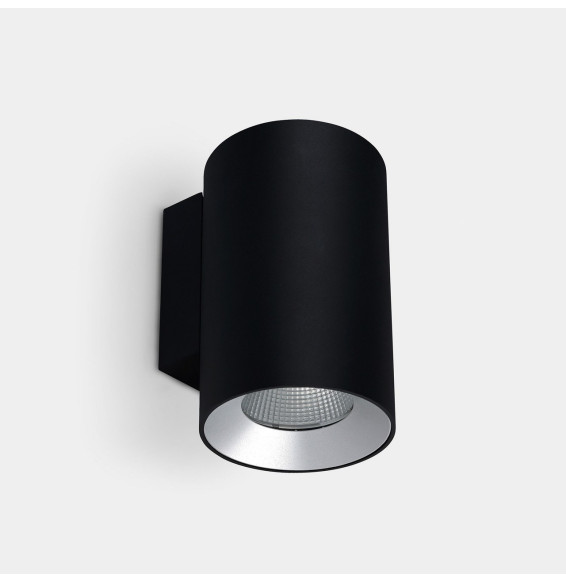 LedsC4 - Aplique IP66 Cosmos simple emisión ø110mm LED 25.4 blanco cálido 3000K ON-OFF negro 1696lm