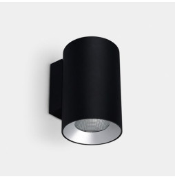 LedsC4 - Aplique IP66 Cosmos simple emisión ø110mm LED 25.4 blanco cálido 3000K ON-OFF negro 1696lm