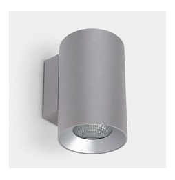 LedsC4 - Aplique IP66 Cosmos simple emisión ø144 LED 36 blanco cálido 2700K DALI-2 gris 2890lm