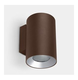 LedsC4 - Aplique IP66 Cosmos simple emisión ø144 LED 36 blanco cálido 2700K DALI-2 marrón 2890lm