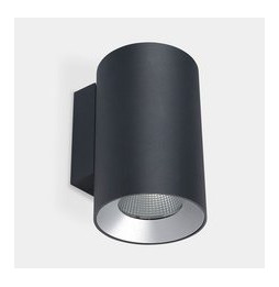 LedsC4 - Aplique IP66 Cosmos simple emisión ø144 LED 36 blanco cálido 2700K DALI-2 gris urbano 2890lm