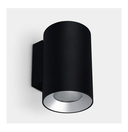LedsC4 - Aplique IP66 Cosmos simple emisión ø144 LED 36 blanco cálido 2700K DALI-2 negro 2890lm