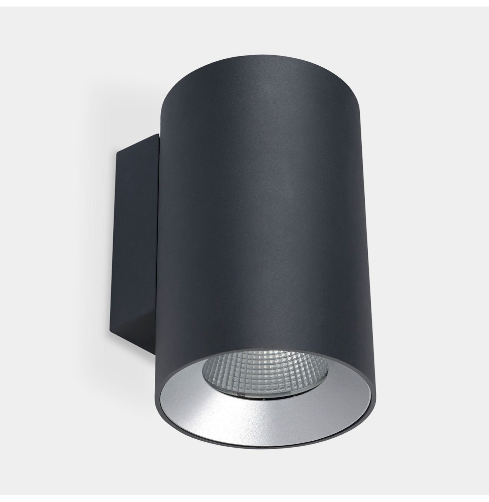 LedsC4 - Aplique IP66 Cosmos simple emisión ø144 LED 36 blanco cálido 2700K ON-OFF gris urbano 2890lm LedsC4 - Aplique IP66 Cosmos simple emisión ø144 LED 36 blanco cálido 2700K ON-OFF gris urbano 2890lm