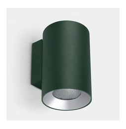 LedsC4 - Aplique IP66 Cosmos simple emisión ø144 LED 36 blanco cálido 2700K ON-OFF verde abeto 2890lm