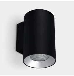 LedsC4 - Aplique IP66 Cosmos simple emisión ø144 LED 36 blanco cálido 2700K ON-OFF negro 2890lm