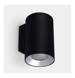 LedsC4 - Aplique IP66 Cosmos simple emisión ø144 LED 36 blanco cálido 2700K ON-OFF negro 2890lm
